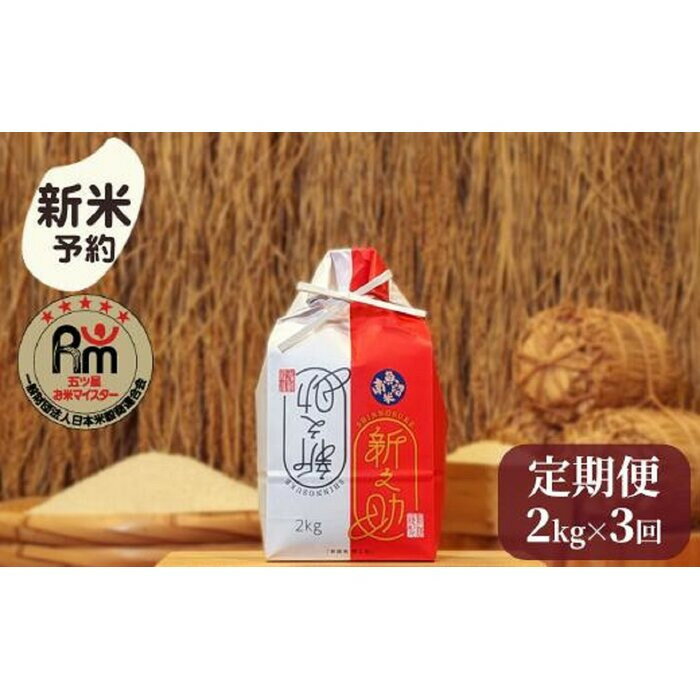 【ふるさと納税】【令和7年産新米予約】米 定期便 新之助 南魚沼産 6kg ( 2kg × 3ヶ月 ) 五つ星 お米マイスター【2025年10月下旬より順次発送予定】 | お米 こめ 白米 新之助 食品 人気 おすすめ 送料無料 魚沼 南魚沼