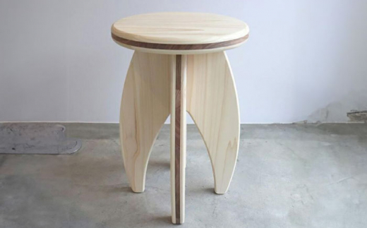 【高知県産ひのき】土佐のちょっと素敵な丸いす[High]【木作り工房こだかさ】 [ATAT012]