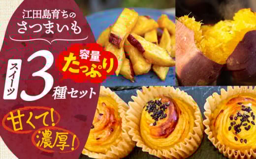 ねっとり濃厚！てくてくのさつまいもスイーツ たっぷり詰め合わせ 焼き芋 スイートポテト 大学芋 さつまいも スイーツ 江田島市/峰商事 合同会社[XAD009]
