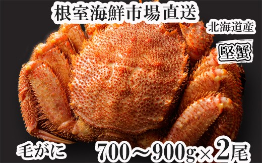 D-11054 ボイル毛がに700～900g×2尾(堅蟹)