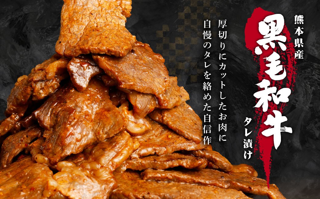 熊本県産 黒毛和牛 タレ漬け焼肉 約4kg （約500g×8パック）