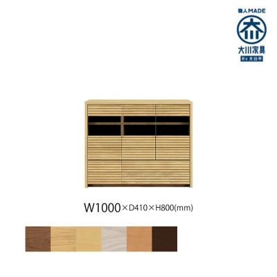 ふるさと納税 大川市 無垢リビング家具コリーナ(サイドボード・リビングボード)100cm WONA(オークナチュラル)