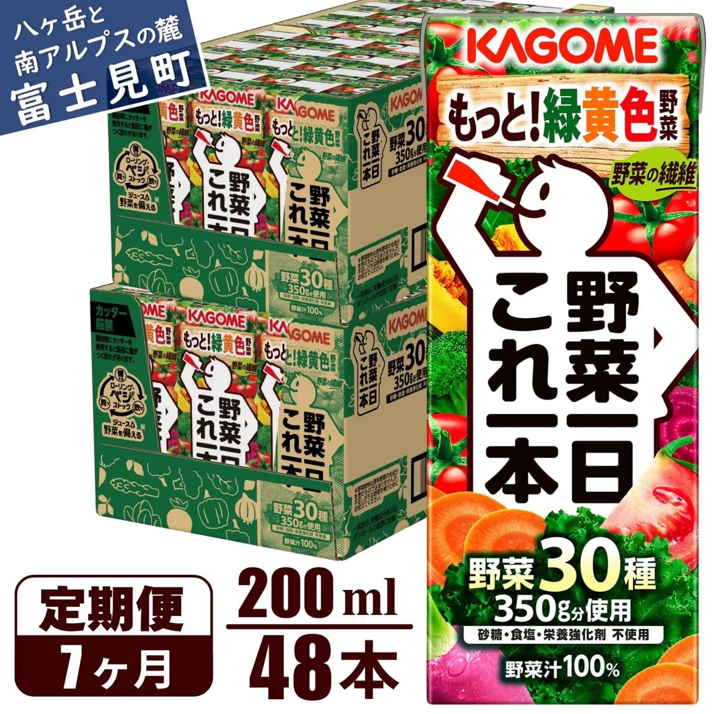 【 定期便7ヶ月連続お届け 】 カゴメ野菜一日これ一本 200ml×48 飲料 野菜ジュース 紙パック