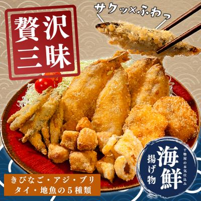 ふるさと納税 大月町 揚げ物セット 冷凍 5種 アジフライ ぶり 竜田揚げ 鯛 唐揚げ きびなご 揚げるだけ 時短