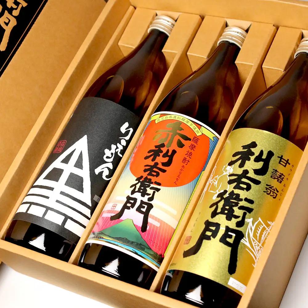 指宿酒造 芋焼酎「利右衛門（りえもん）」3本セット 900ml×3本 (ひご屋/IB013-045) 本格芋焼酎 本格焼酎 芋焼酎 芋 焼酎 利右衛門 りえもん いも さつまいも 酒 鹿児島