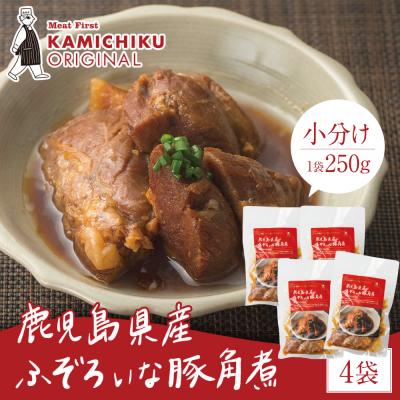 ふるさと納税 南さつま市 【訳あり】ふぞろいな豚の角煮 1kg(250g×4P)鹿児島県産豚肉使用 |  | 01