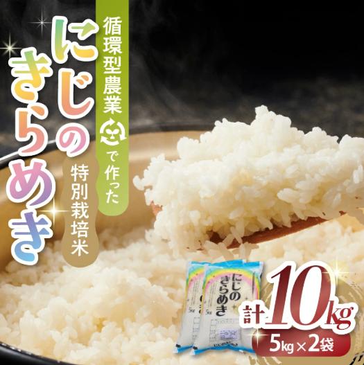 【3月発送】令和7年産新米 特別栽培米 循環型農業で作った「にじのきらめき」10kg (5kg×2) 米 コメ こめ 特別栽培 先行 先行予約 精米 白米 人気 おすすめ 5kg 三重県 多気町 TC-0615