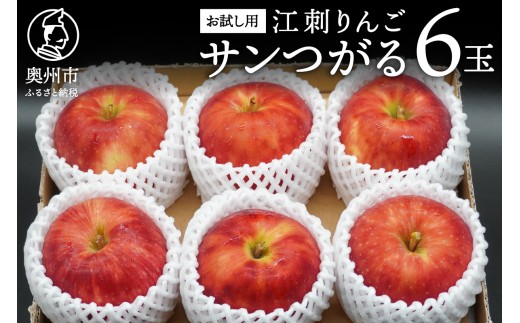 お試し用 江刺りんご 「サンつがる」 6玉 1.6kg フルーツ 林檎 冷蔵配送 離島配送不可 [AQ090]