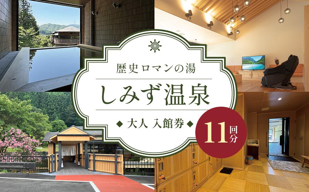 歴史ロマンの湯 しみず温泉 大人 入館券 11回分 入浴チケット 温泉利用券 観光 日帰り M005