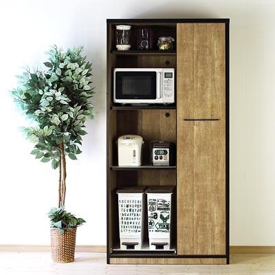 ふるさと納税 大川市 幅92.7cm引き戸食器棚 LA【カラー:レディオーク】