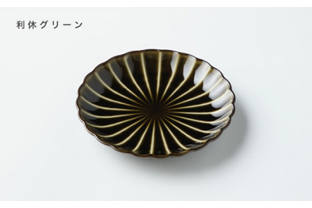 【美濃焼】ぎやまん陶 銘々皿5枚セット 利休グリーン（同色5枚セット）【カネコ小兵製陶所】【TOKI MINOYAKI返礼品】食器 小皿 プレート ケーキ皿 取り皿 ランチ ディナー 緑 グリーン お