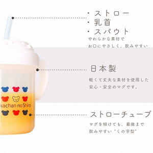 マグセット_赤ちゃんの城 マグセット ベビー トレーニング ストロー トリコロール 久留米市 送料無料 〔Su001〕