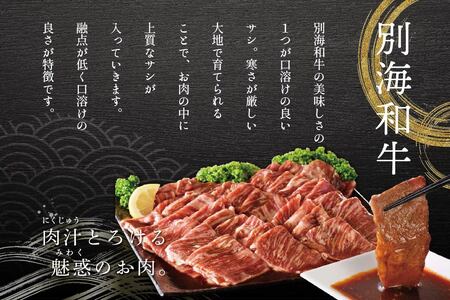 【2024年4月発送分】焼肉！【黒毛和牛】別海和牛 焼肉用 タレ漬け 味付焼肉 800g(400g×2P) 特製 焼肉用つけだれつき【北海道 別海町産】FF0000012_004（ 焼肉  焼肉セット