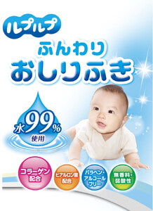 【ふるさと納税】【12か月定期便】LD-210 ふんわりおしりふき 水99％（80枚入り×3P）×12セット　合計36パック×12か月 日用品  秋 旬