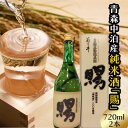 【ふるさと納税】『純米酒 賜』 720ml×2本セット 【中泊町特産物直売所ピュア】 純米 酒 日本酒 米麹 濃厚 本格派 15度 おつまみ うま口 イヌリン 中泊町 青森 F6N-011