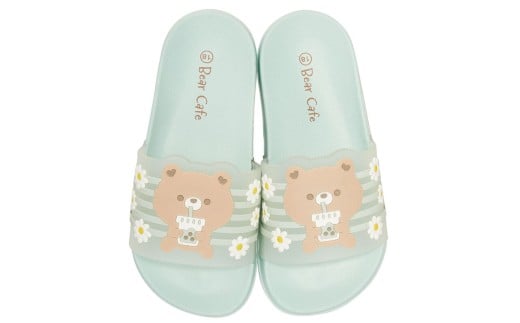 【ふるさと納税】 キッズ シャワー サンダル 19.0cm～20.0cm Bear Cafe 子供 こども かわいい 夏 海 ビーチ スケーター skater クマ くま 女の子 女子 サンダル 靴 くつ プール 海水浴 子ども キャラクター 奈良県 奈良市 なら