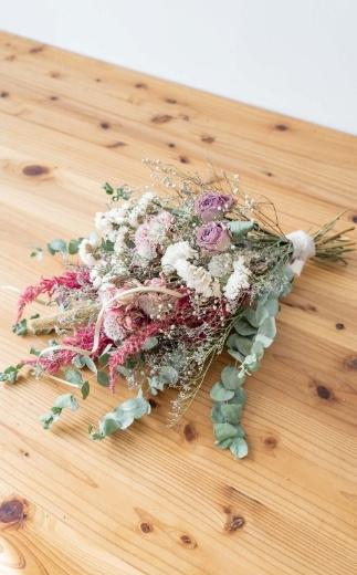 【スワッグ】ドライフラワーブーケ ピンク