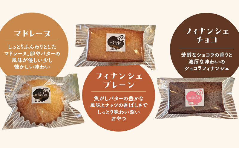 おやつ屋micoppeのおやつ箱（焼き菓子10種・計10個）焼菓子 クッキー サブレ マドレーヌ フィナンシェ レモンケーキ セット 詰合せ 手作り おやつ スイーツ 静岡 森町