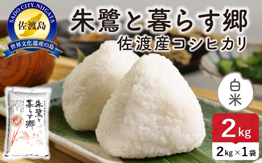 
                  佐渡島産コシヒカリ「朱鷺と暮らす郷」白米2kg 令和7年産 特別栽培米 朱鷺と暮らす郷づくり認証米 | 新潟県産コシヒカリ 新潟産コシヒカリ 新潟コシヒカリ 佐渡産コシヒカリ 新潟県産こしひかり 佐渡産こしひかり 朱鷺認証米 とき お米 米 こしひかり 白米 精米 ブランド米 おこめ コメ 2キロ 少量 お試し にいがた さど 新潟県 佐渡市
                