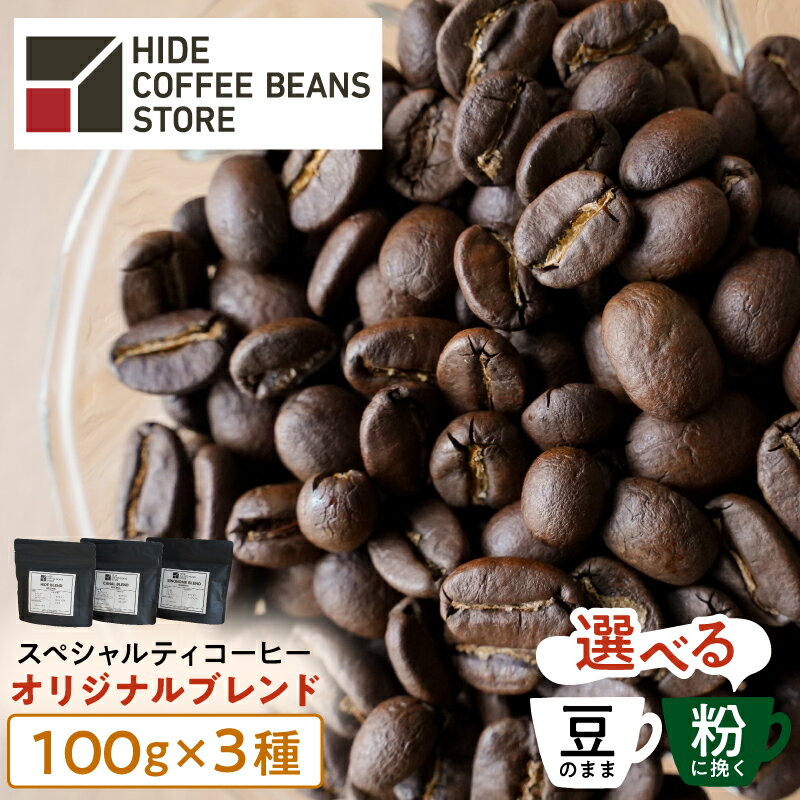 【ふるさと納税】 [豆のままor粉に挽くを選択]スペシャルティコーヒー オリジナルブレンド 100g×3種 東京都 江東区 珈琲 コーヒー スペシャルティ オリジナルブレンド ブレンド HIDE CANAL SINONOME 焙煎 送料無料