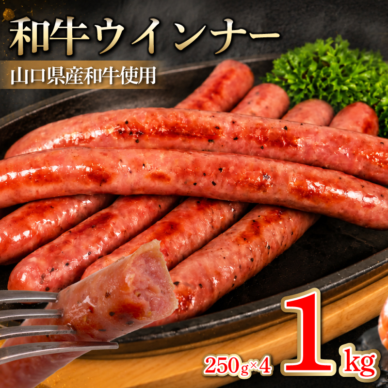 和牛ウインナー 1kg 小分け 和牛100％ ソーセージ ウインナー 1kg ( 250g × 4個 )