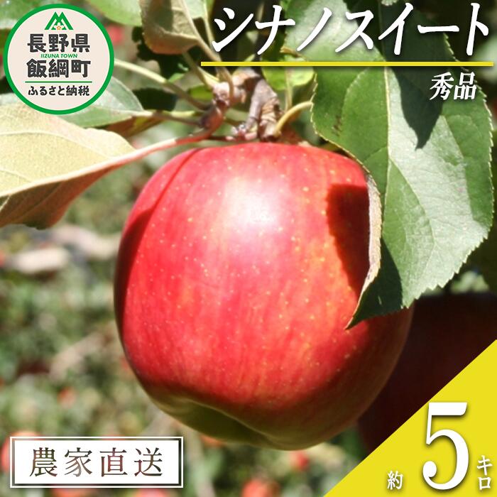 【ふるさと納税】 りんご シナノスイート 秀 5kg 令和7年度収穫分発送 沖縄県への配送不可 宮本ファーム エコファーマー 減農薬栽培 長野県 飯綱町 〔 リンゴ 林檎 果物 フルーツ 信州 長野 15000円 予約 農家直送 〕発送期間：2025年10月上旬〜2025年11月上旬