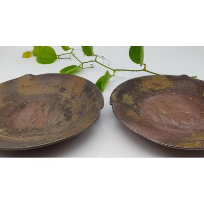 ふるさと納税 備前市 備前焼3点中皿　2枚セット(登り窯)