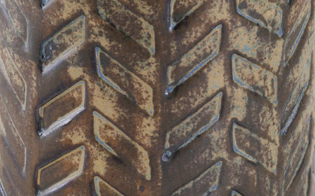 かしわ窯　窯垣の小径シリーズ　ツールスタンド・花器　ヘリンボーン【1541726】