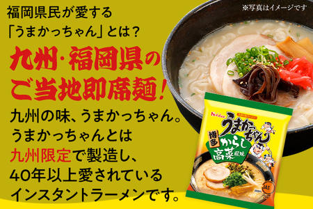 うまかっちゃん 【10袋】 豚骨ラーメン とんこつ 豚骨 辛子高菜 高菜 袋麺 インスタント 即席 即席ラーメン 常備 個包装 小分け パック 夜食 博多 福岡県 福岡 九州 グルメ お取り寄せ