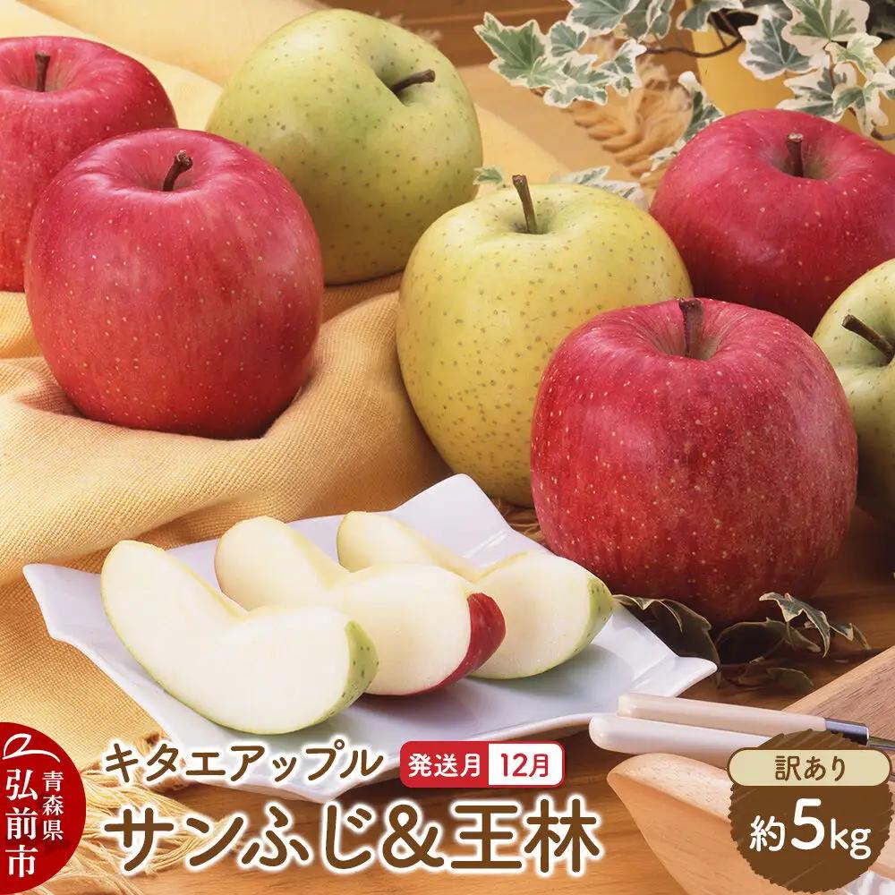 【26年12月発送】りんご サンふじ・王林【訳あり】約5kg キタエアップル 先行受付 家庭用 青森県 弘前市 果物 フルーツ 林檎 リンゴ くだもの 不揃い 規格外