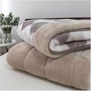 【掛敷セット】吸湿発熱あったかボリューム毛布1枚＆敷パッド1枚(シングル) JM-HTP-BE【1440480】