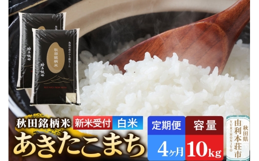 《令和8年産 新米受付》《定期便4ヶ月》【白米】極上秋田銘柄米 あきたこまち 10kg（5kg×2袋） [新米受付 米 お米 こめ 白米 精米 あきたこまち ブランド米 銘柄米 秋田県産]