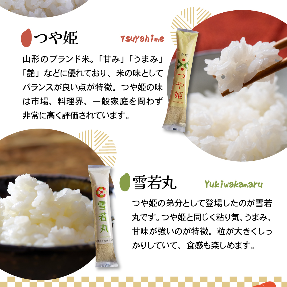 【 先行予約 】令和8年産 米沢米 4品種 2合詰め合わせセット 計 4.8kg ( 300g × 16袋 ) 食べ比べ 特別栽培米 雪若丸 つや姫 ミルキークイーン コシヒカリ 2024年産 産地直