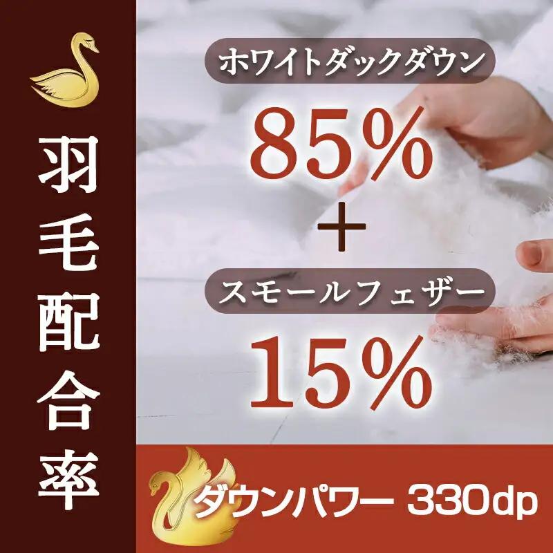 TTCサテン羽毛合掛ふとん ホワイトダック85%(ブルー)【S】≪みやこんじょ特急便≫〔AF-E104-bl-Q〕_(都城市) 羽毛布団 寝具 抗菌防臭加工 ダウン SEKアレルGプラス シングル M