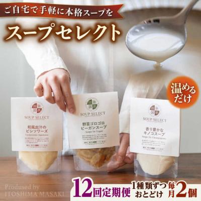 ふるさと納税 糸島市 【全12回定期便】SoupSelectスタンドパウチ2点セット糸島正キ[AQA070]