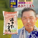 【ふるさと納税】※令和6年産 新米※秋田県産 あきたこまち 30kg【3分づき】(5kg小分け袋)【1回のみお届け】2024産 お届け時期選べる お米 おおもり