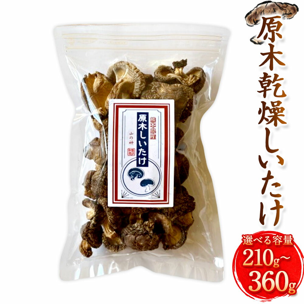【ふるさと納税】＜選べる内容量＞原木乾燥しいたけ 小袋セット 計210g（70g×3袋）・計360g（120g×3袋） 椎茸 シイタケ キノコ きのこ 茸 農薬・化学肥料不使用 熊本県産 国産 九州 熊本県 送料無料