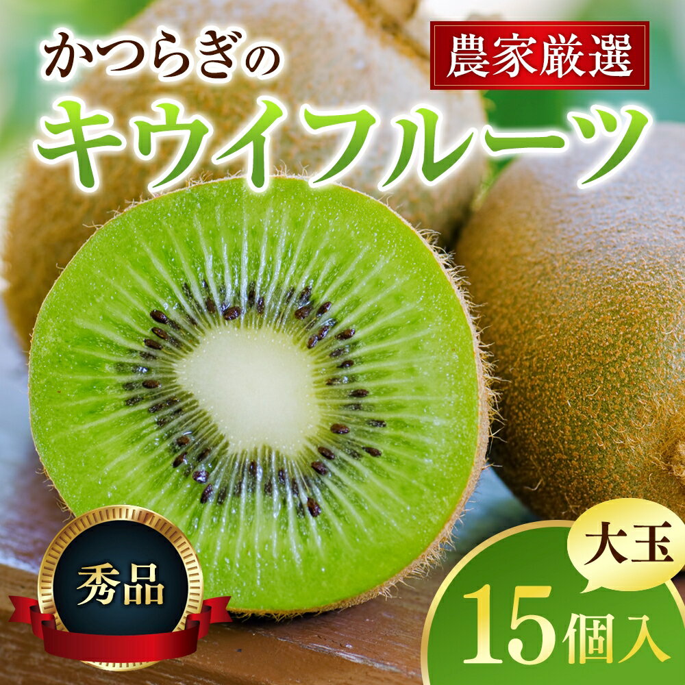 【ふるさと納税】【先行予約】和歌山県産　秀品　キウイフルーツ　大玉15個入　こだわり農家厳選【2025年12月初旬頃から2026年1月中旬頃順次発送】/ キウイ　キウイフルーツ　果物　フルーツ おやつ【kgr021】/ 和歌山 柿 かき フルーツ 果物 くだもの 刀根