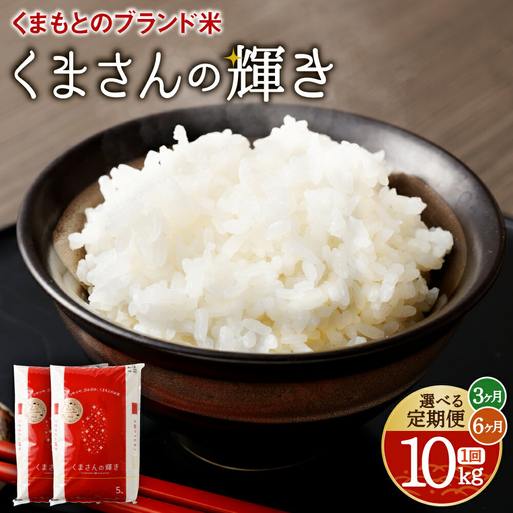 【ふるさと納税】【選べる 定期便】くまもとのブランド米 くまさんの輝き 10kg 3ヶ月 / 6ヶ月 熊本県産 九州 米 お米 白米 ご飯 精米 袋 国産 送料無料