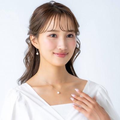 ふるさと納税 神戸市 【10月誕生石】無調色 アコヤ真珠 ピンクトルマリン K10WG ペンダント ネックレス チェーン付 |  | 01