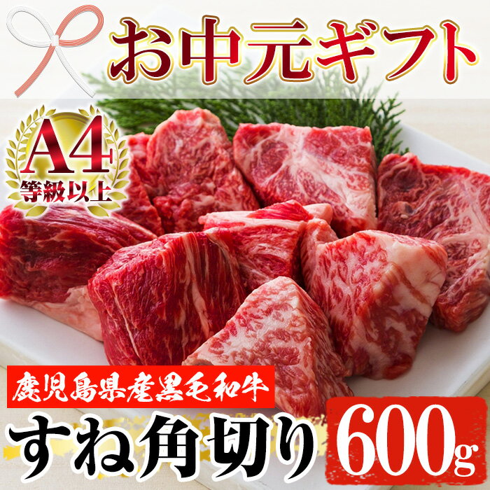 【ふるさと納税】＜2026年お中元ギフト＞鹿児島県産黒毛和牛スネ肉角切り(600g) 国産 鹿児島県産 牛肉 すね肉 スネ肉 角切り 煮込み カレー シチュー 冷凍 贈答品 ギフト【バクロ】