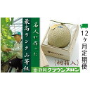 【ふるさと納税】クラウンメロン　名人×1玉　桐箱【12ヶ月定期便】【配送不可：離島】　定期便・果物類・メロン青肉　お届け：※寄附金のご入金確認の翌月以降、初回発送から12ヶ月連続でお届けします。