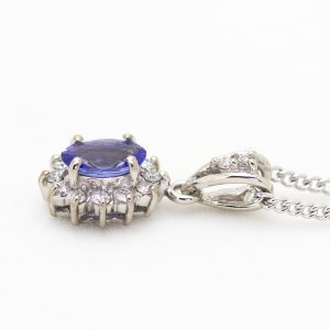 タンザナイト ペンダント 0.3ct K10WG （13403）
