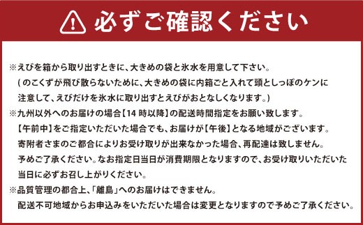 【配送日必須】期間限定!【 上天草市ブランド認証品 】活、匠の 車えび 約800g （約18～30尾）
