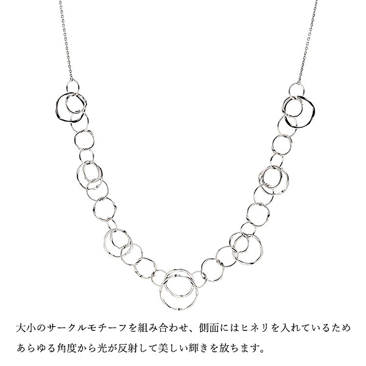 K18WG バブルデザインチェーンネックレス　アクセサリー ファッション ギフト メンズ レディース_イメージ2