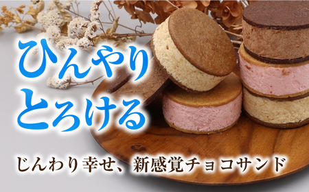 エアリーショコラサンド　4個入り（チョコレート2個/ストロベリー2個）長与町/CAKE SHOP FAVORI[EBV045]
