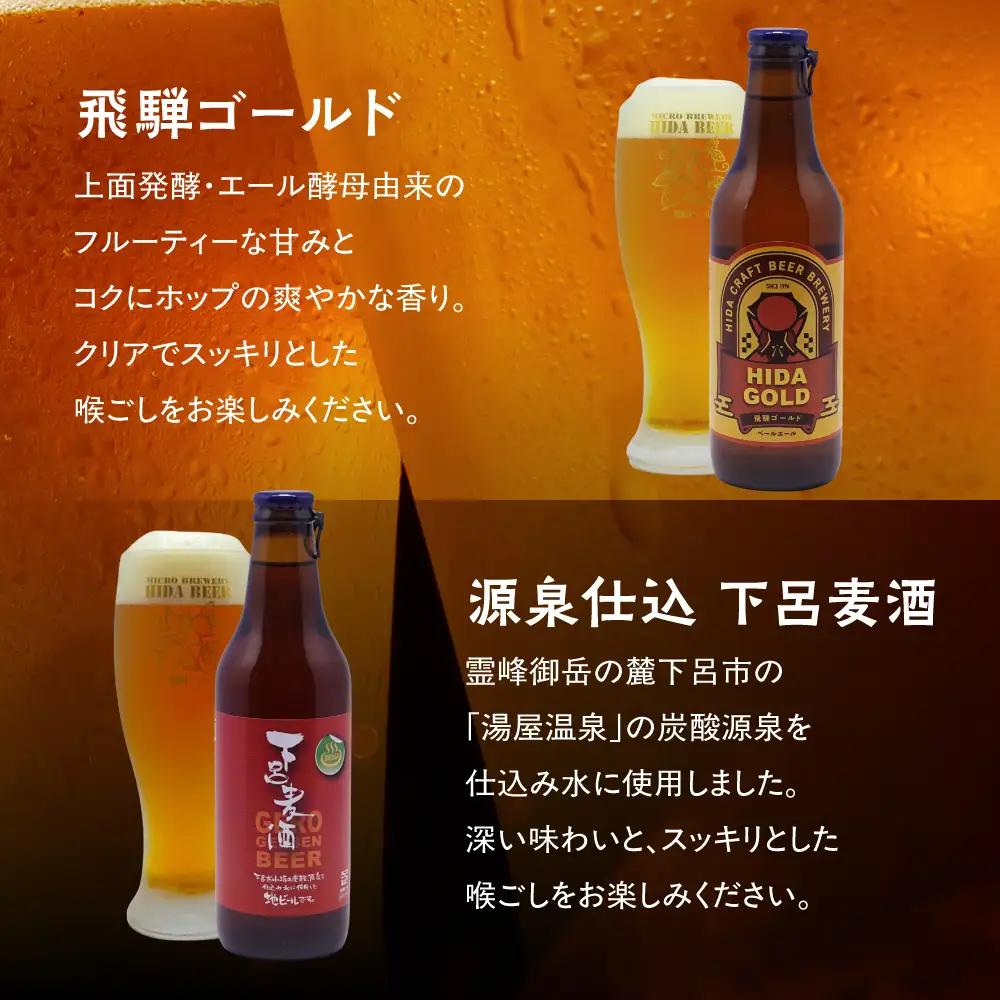 地ビール飛騨 ホワイト・ブラック・ゴールド・下呂麦酒12本セット（4種 各3本）ビール お酒 アルコール 宅飲み 株式会社地ビール飛騨【HM002】