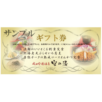 
成田空港温泉 空の湯のギフト券 入浴とお食事のセット 3,000円分【1367094】
