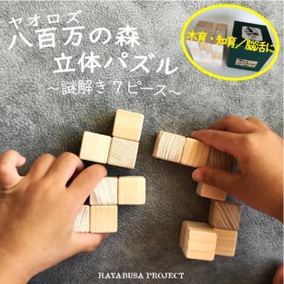 ふるさと納税 八百津町 【ハヤブサプロジェクト】 八百万 (ヤオロズ)の森 立体パズル 謎解き7ピース