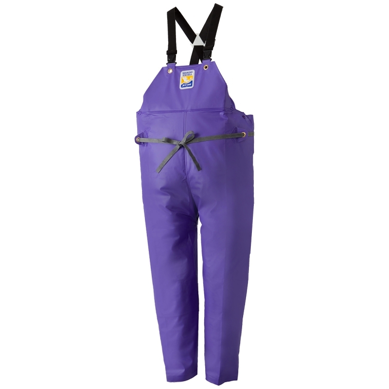 
            マリンエクセル　胸当付ズボン膝当て付（サスペンダー式）パープル　1206393【サイズ：LL】 / 防水 水産関係 作業着 作業服【logo097】
          